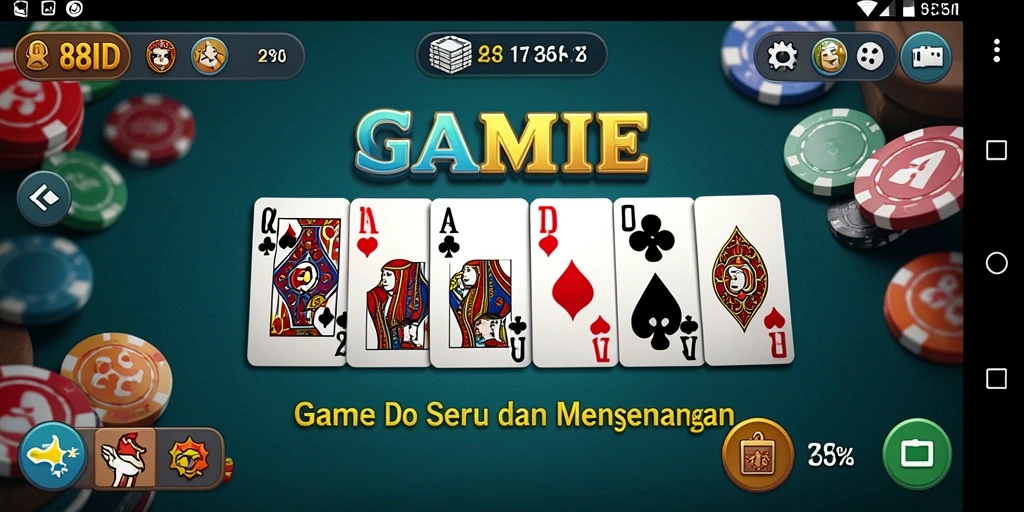 Tampilan gameplay seru di 88ID dengan banyak pilihan mode Domino.