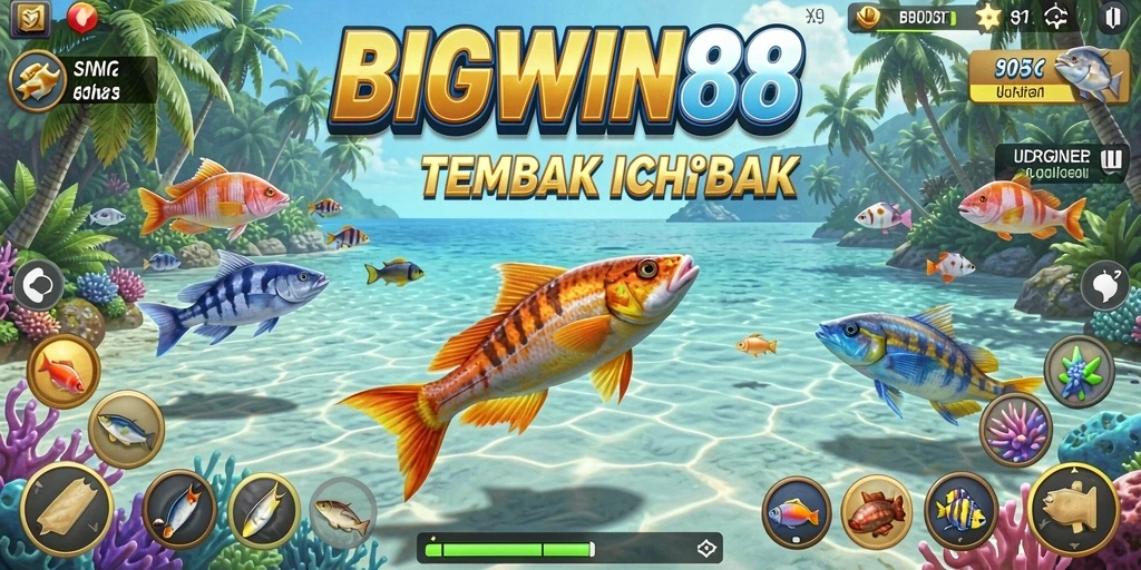Tampilan gameplay seru Tembak Ikan di BIGWIN88.
