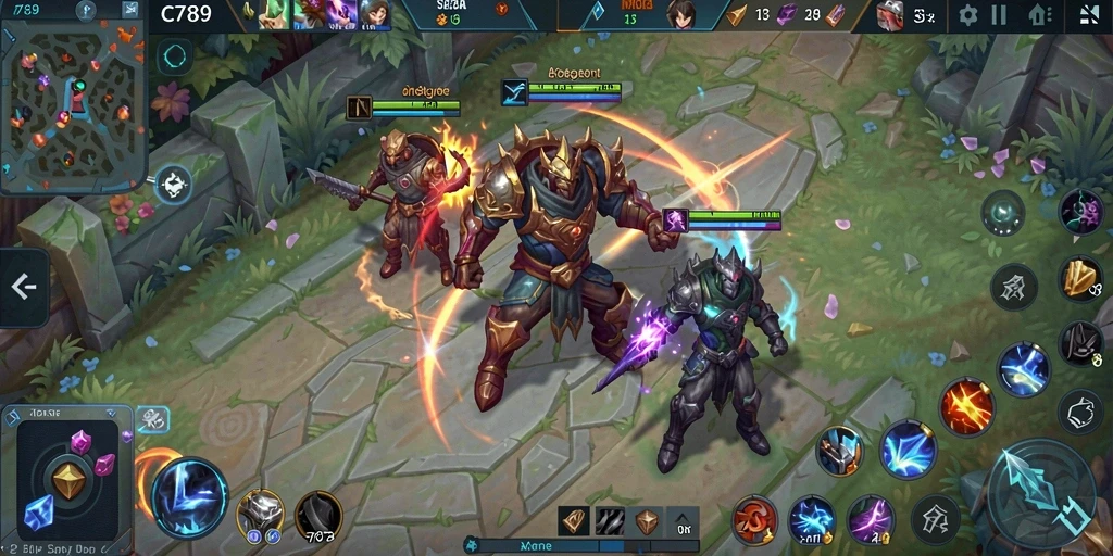 Tampilan gameplay dinamis dan kompetitif di C789, siap untuk bertarung.