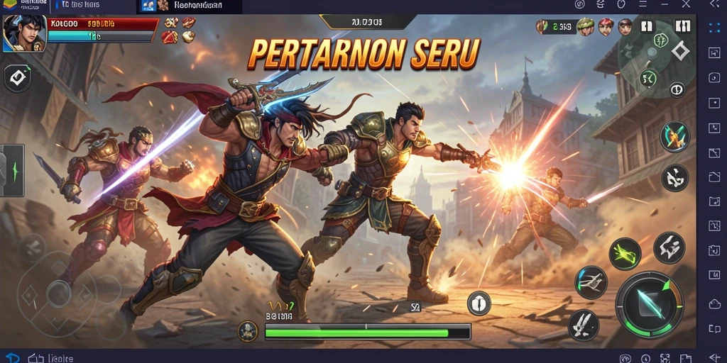 Gameplay pertarungan yang seru dan penuh aksi di FO8.