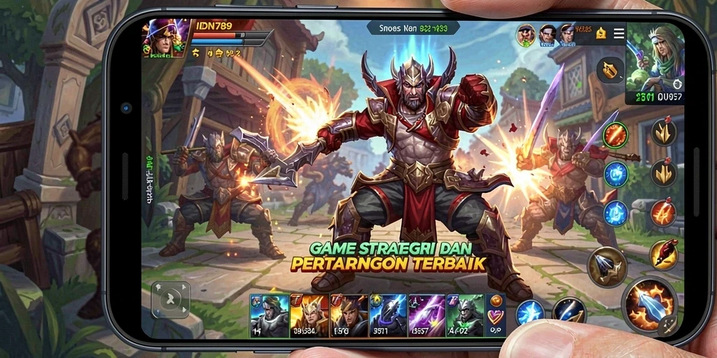 Tampilan gameplay menarik dalam IDN789 dengan pertempuran strategis.