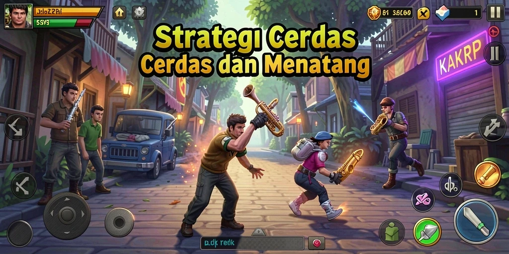 Screenshot gameplay KAKRP yang menunjukkan momen seru dalam strategi.