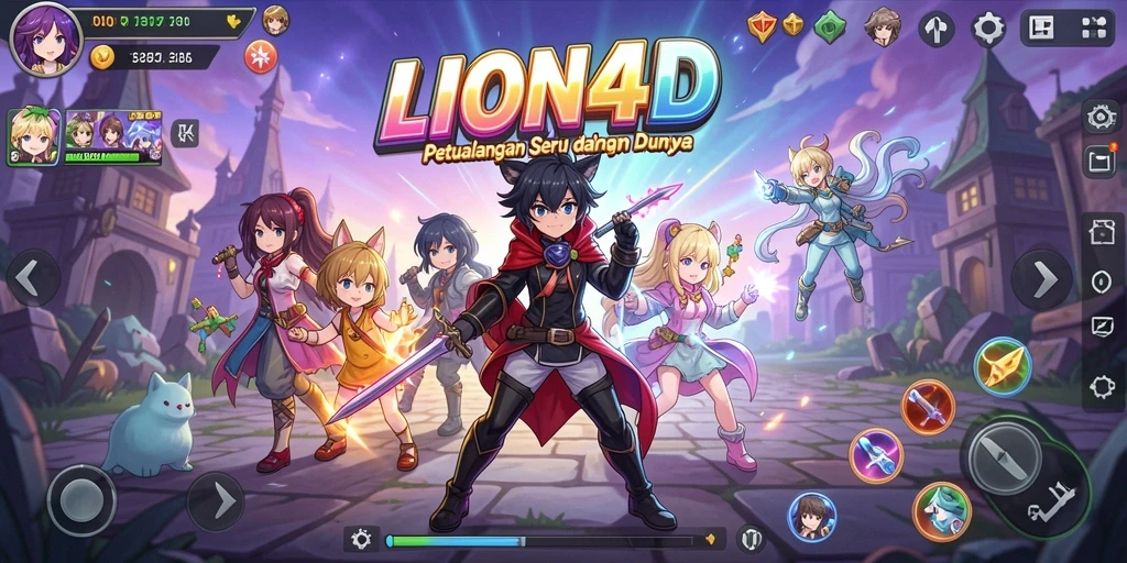 Gameplay seru LION4D dengan karakter anime ikonik.