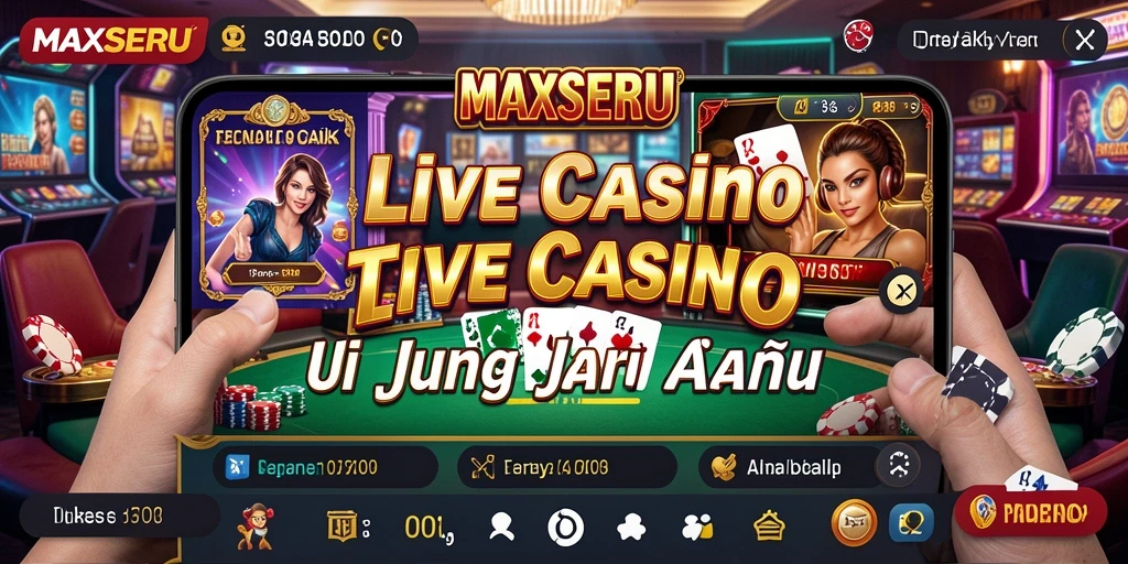 Screenshot gameplay MAXSERU dengan dealer dan pemain aktif.