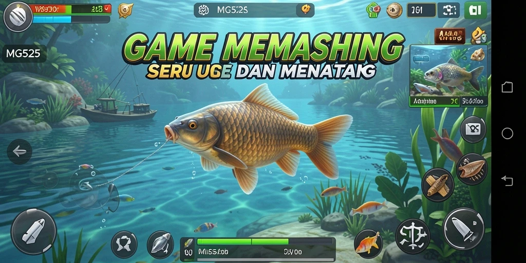 Tampilan gameplay MG525 yang memukau dalam memancing.