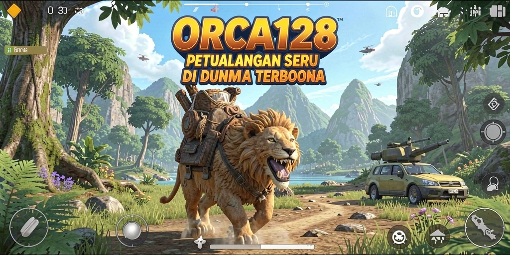 Tampilan utama gameplay ORCA128 menampilkan eksplorasi dunia terbuka yang luas dan menarik.