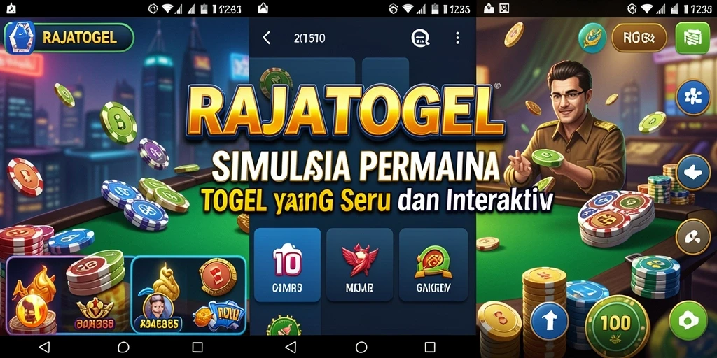 Tampilan gameplay RAJATOGEL dengan fitur interaksi seru.