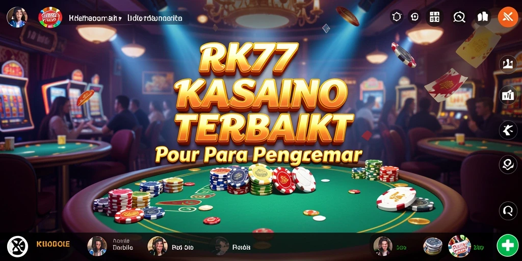 Tampilan gameplay Kasino yang menawan di RK77.