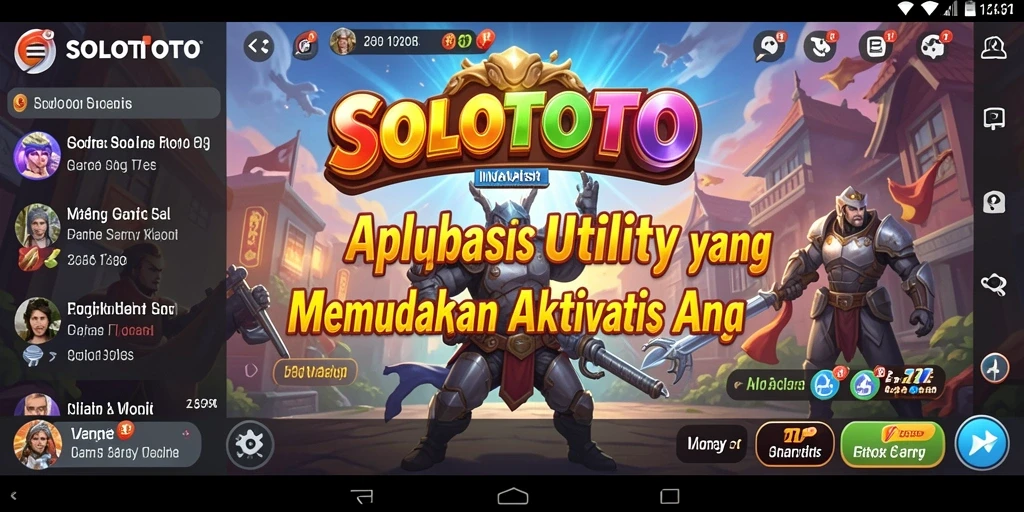 Tampilan utama SOLOTOTO yang menggambarkan fitur utilitas.