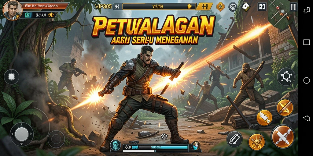 Screenshot mempertunjukkan aksi seru dalam game VIP805.