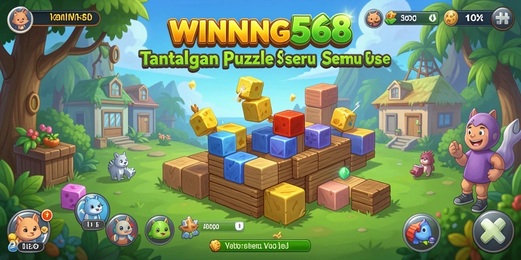 Tampilan gameplay seru dari WINNING568 yang penuh tantangan Puzzle.
